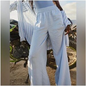 Aerie Light Blue Wide Leg Pants